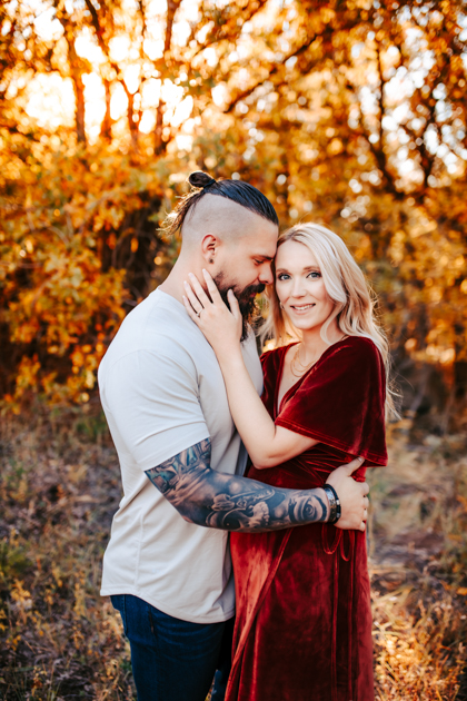 Fall colors at Buffalo Park in Flagstaff, Arizona during a maternity session.