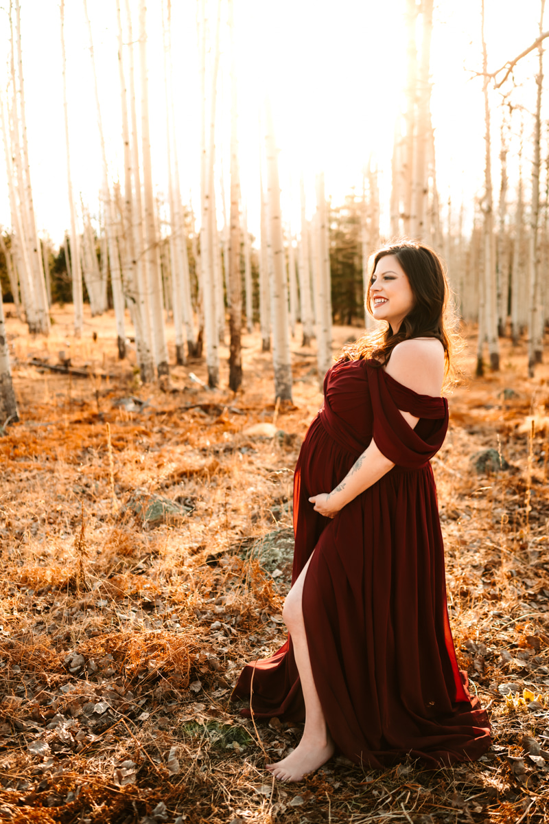 Aspen corner maternity photos in flagstaff, Arizona