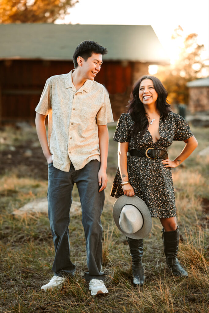 Hair stylists of flagstaff laughing at buffalo park.