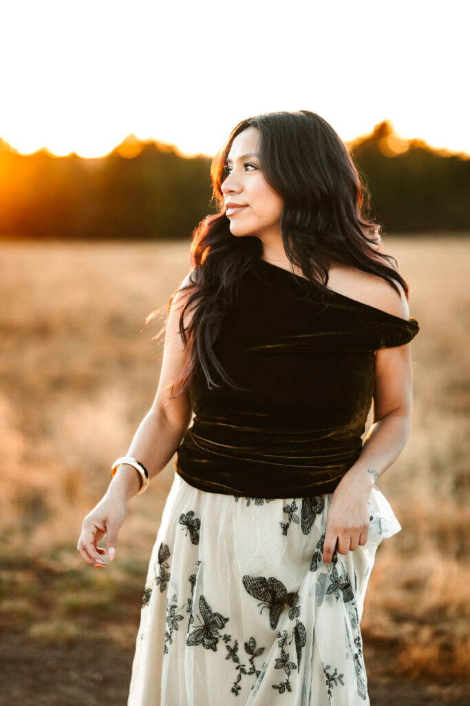Sunset at buffalo park in arizona.